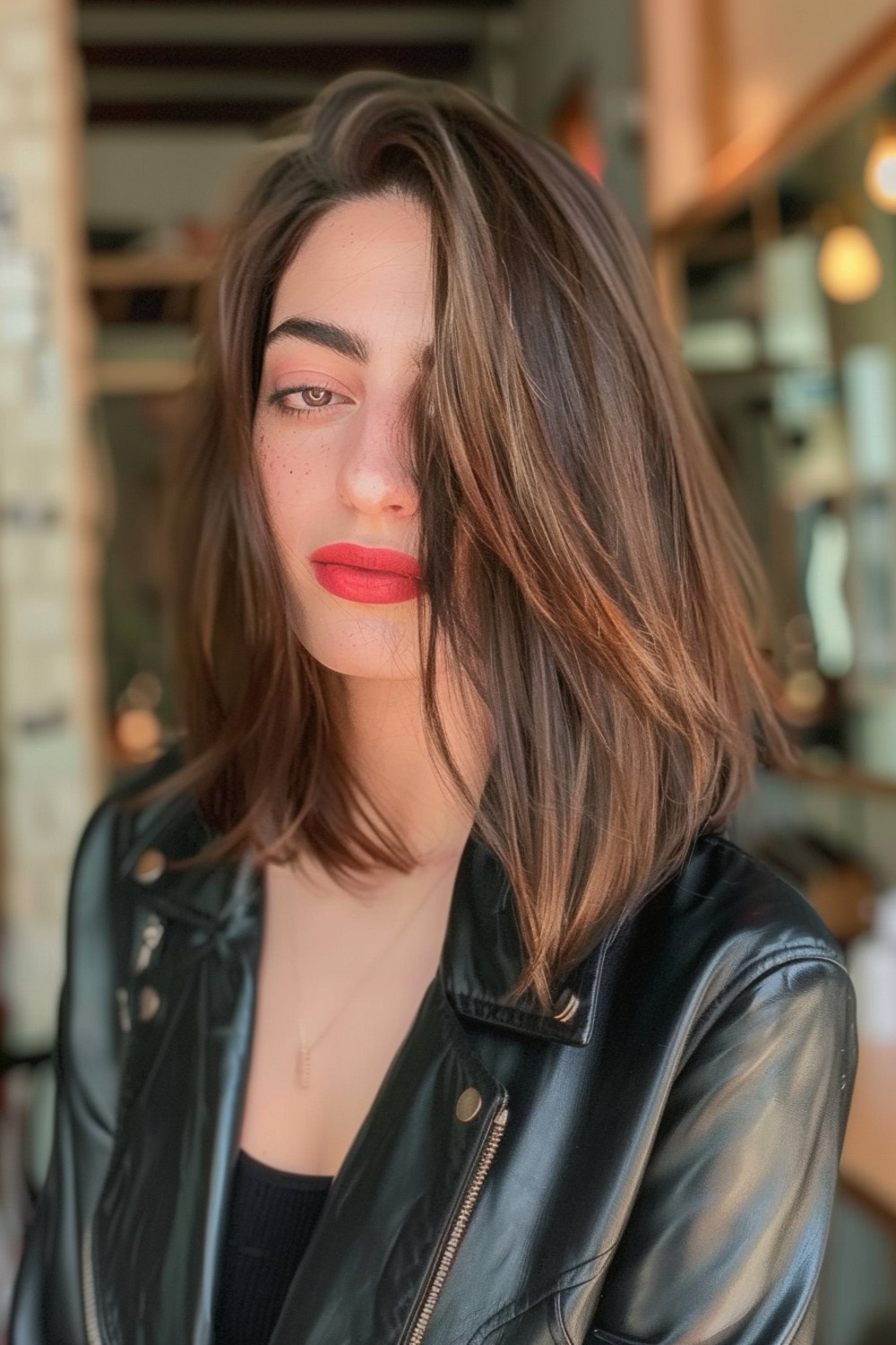 Asymmetrical layers for edgy look