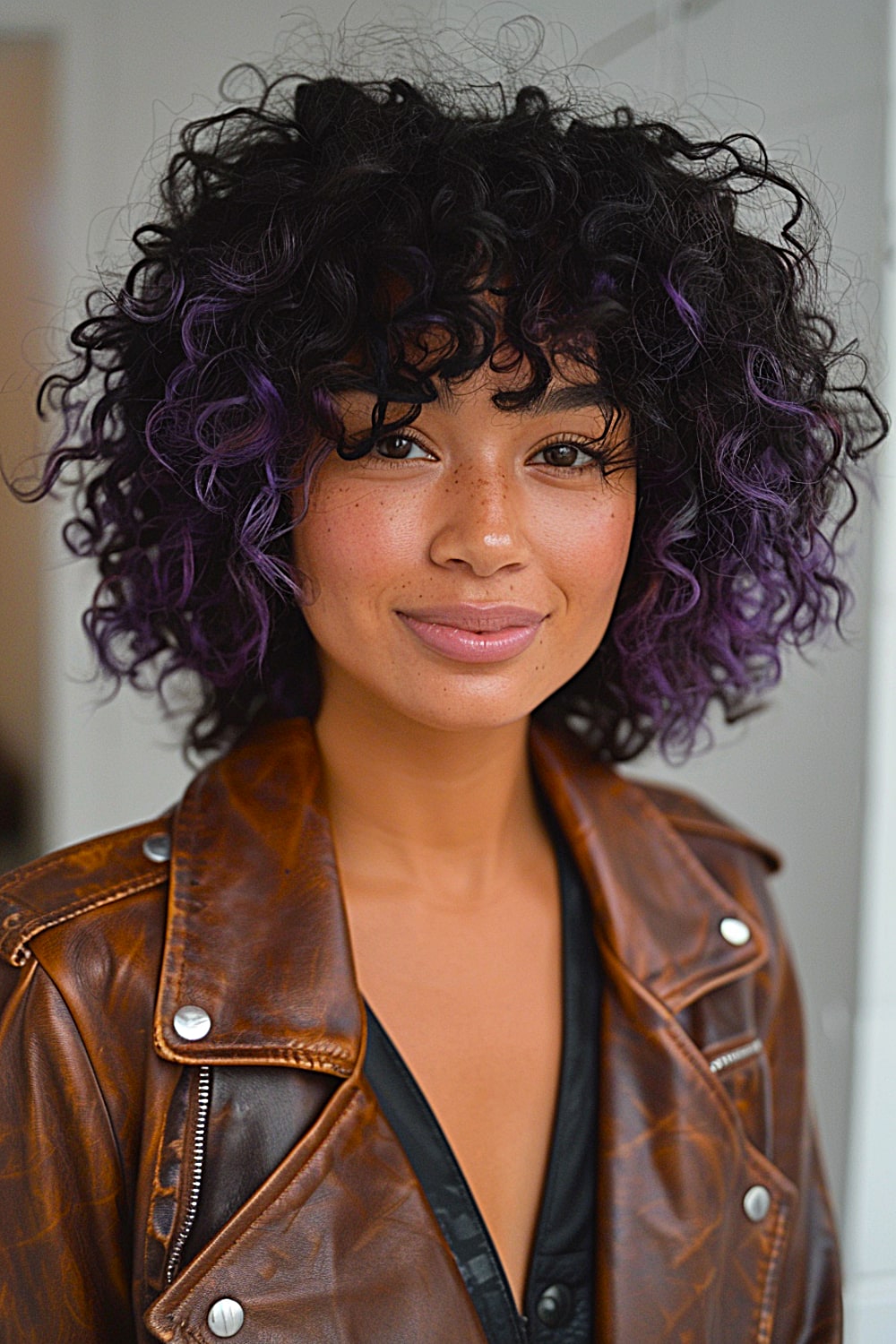 Edgy shaggy curly hair