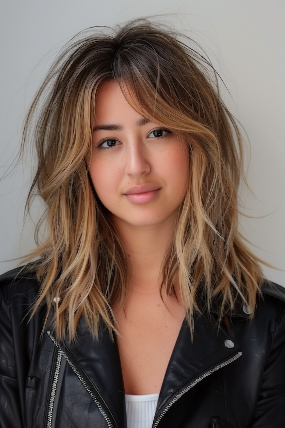 Butterfly cut with choppy layers
