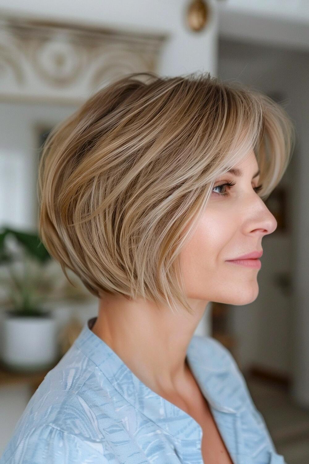 Choppy bob for women over 40