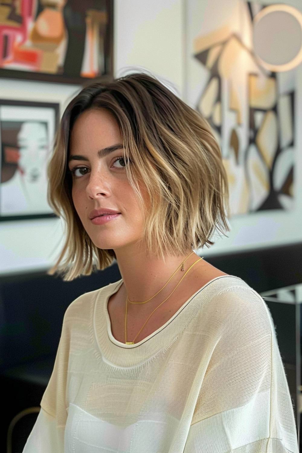 Choppy Italian bob
