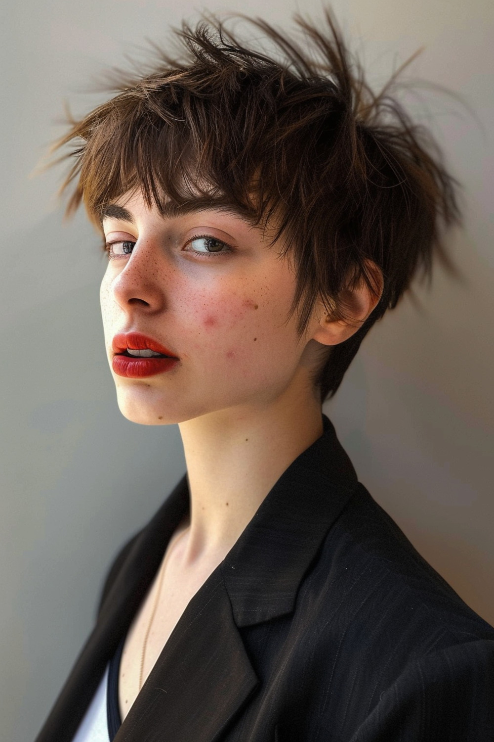 Choppy shaggy pixie for thick hair