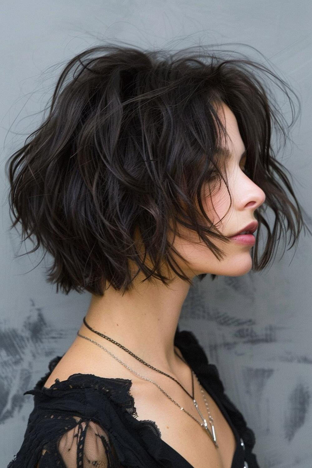 Choppy shatterbob hairstyle