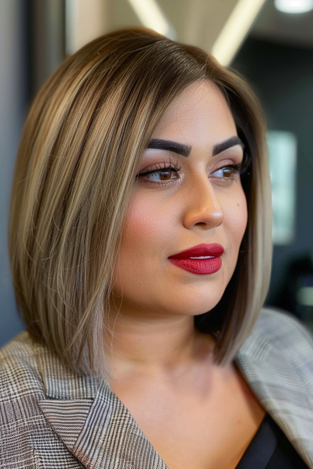 Classic Lob with Side Part