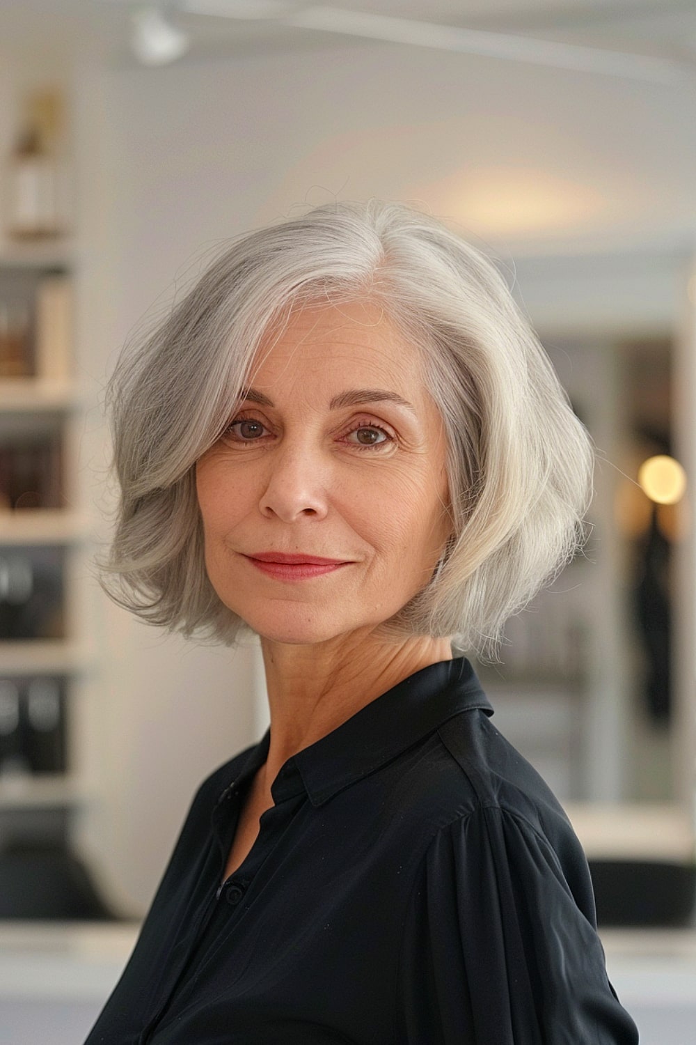Classic short hairstyle for women over 60