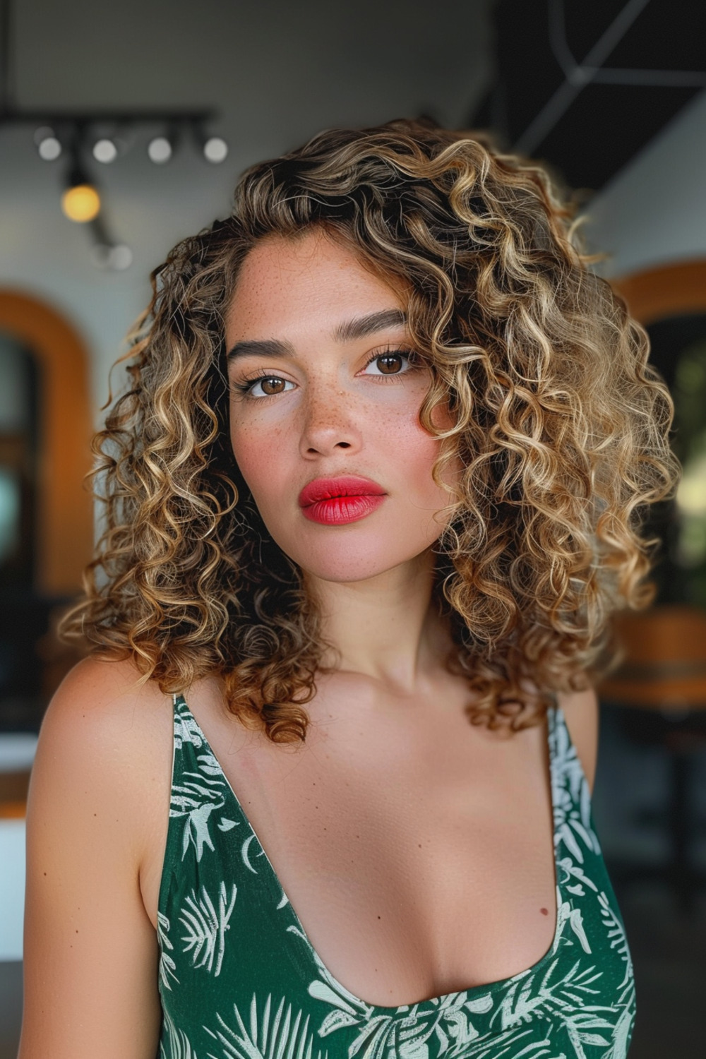 Curly layers with balayage