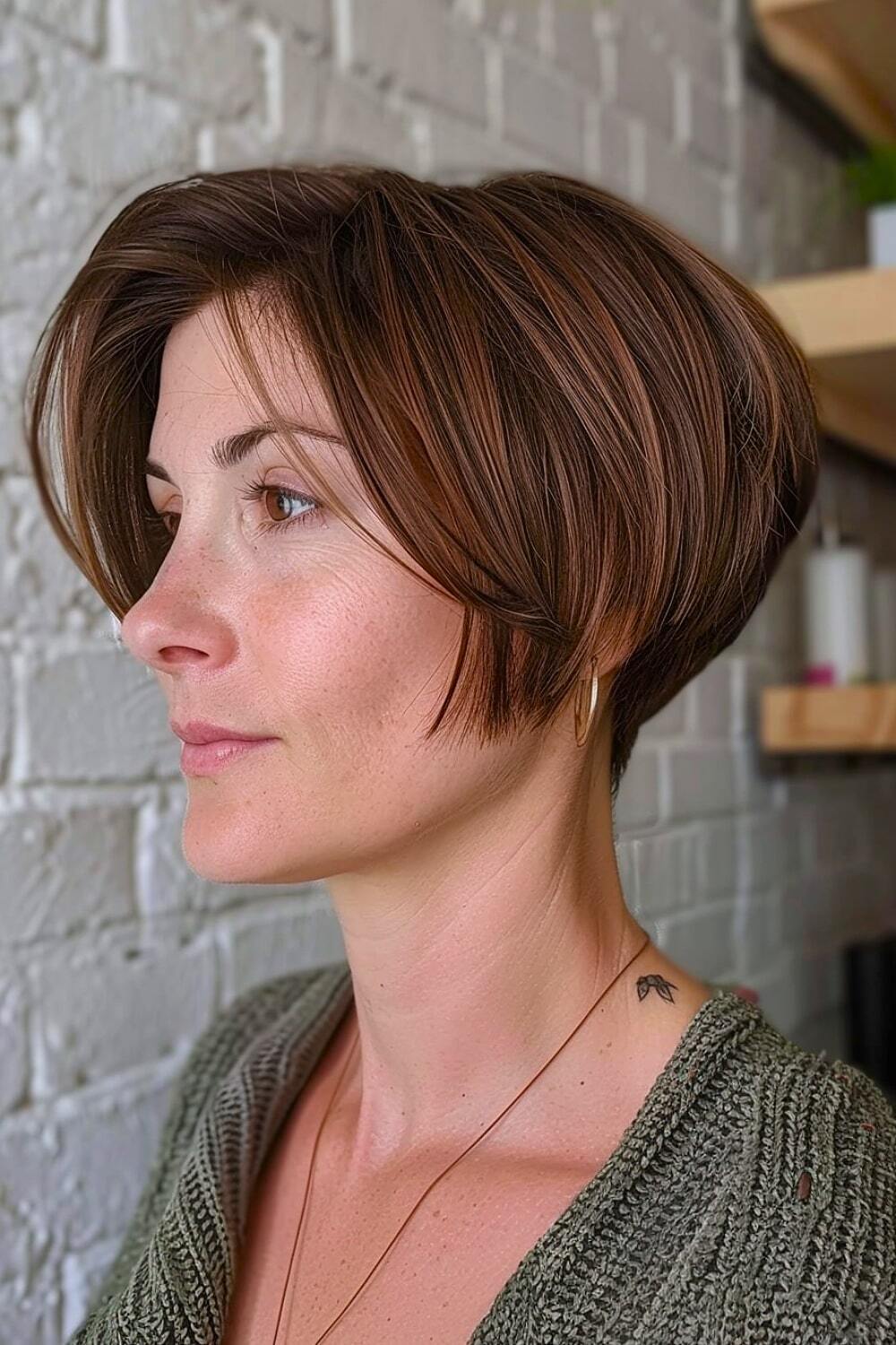 Ear-length graduated bob