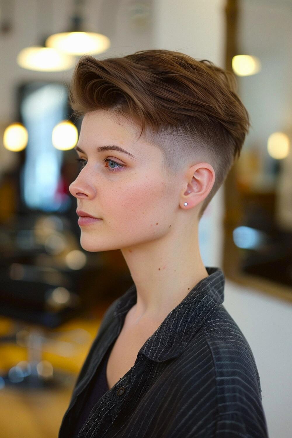 Undercut pixie hairstyle