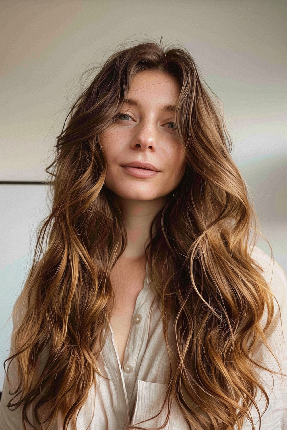 Face-framing layers for thick hair