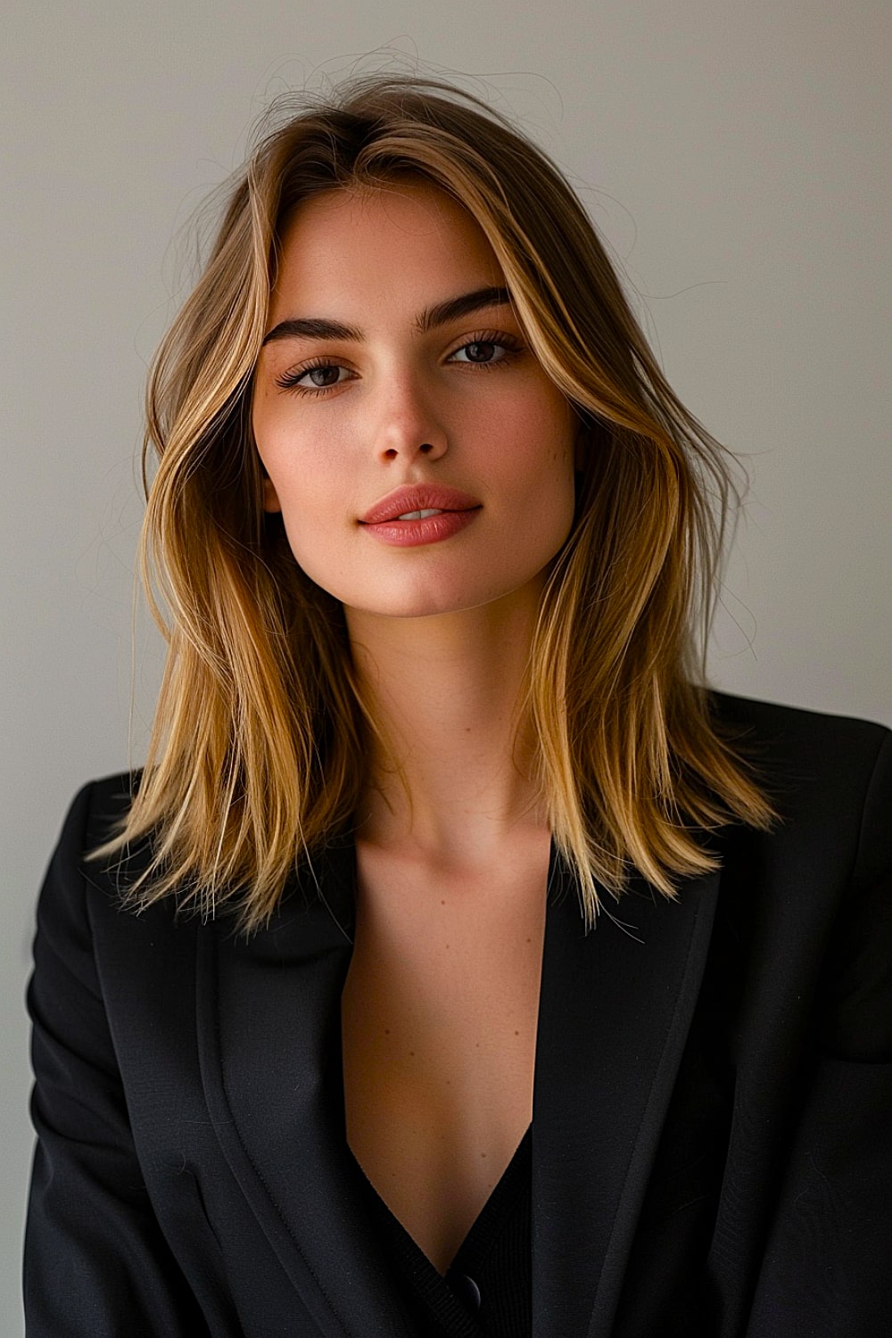 Medium-length cut for thin hair
