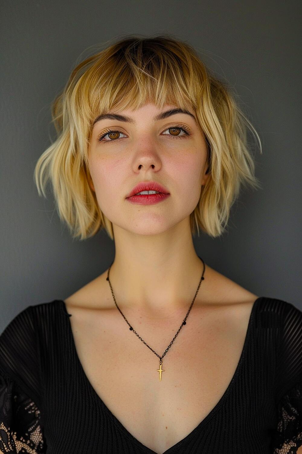 Short layered cut for thinning hair
