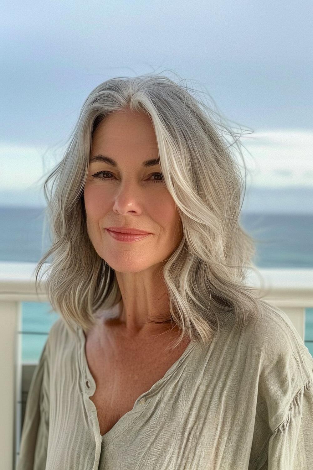 Gentlewave lob hairstyle for women over 60