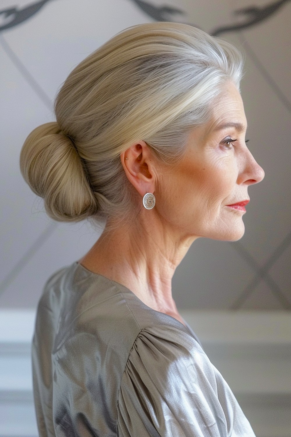 Updo for short hair over 60