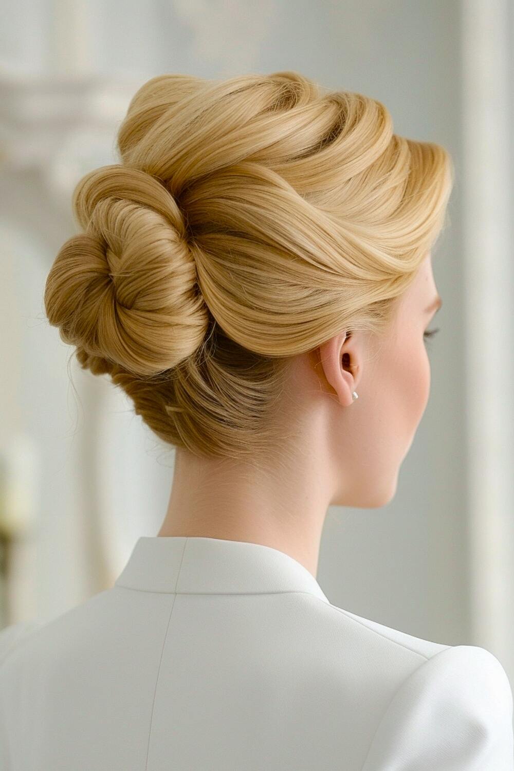 Short layered hair updo