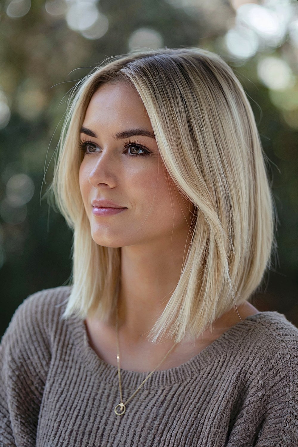 Graduated long bob haircut