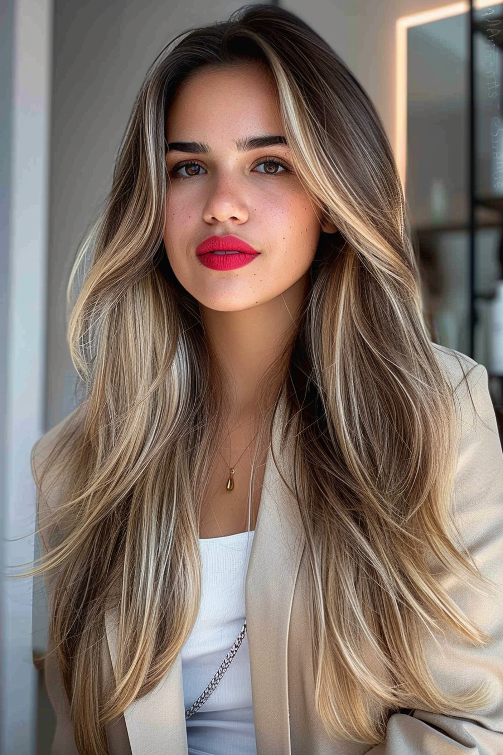 Layered haircut for thick hair