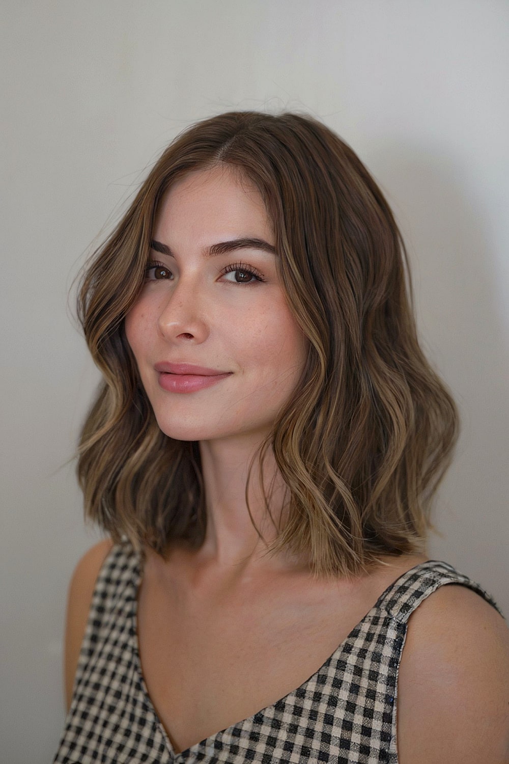 Long bob with face-framing layers