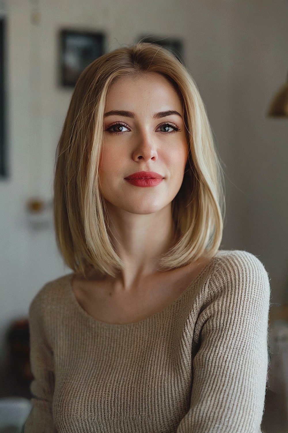 Long bob for oval faces