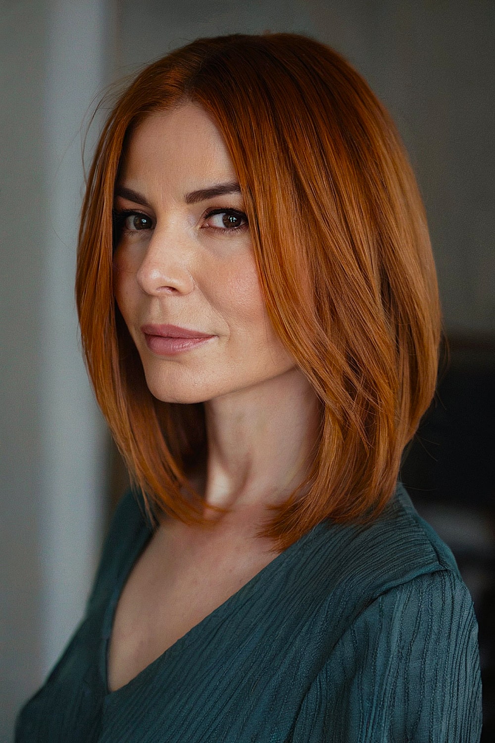 Long bob for women in their 40s
