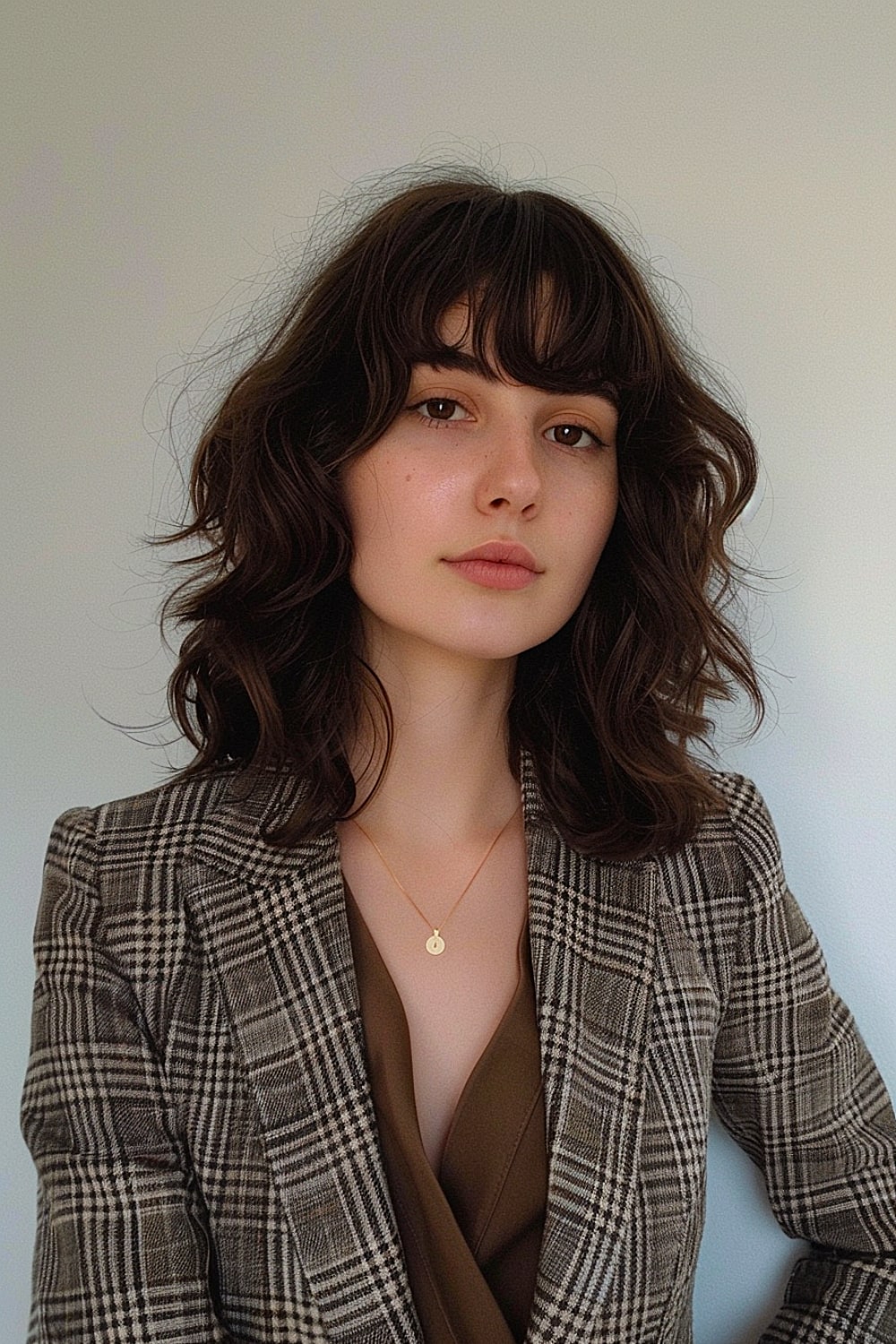 Long bob with volume and bangs