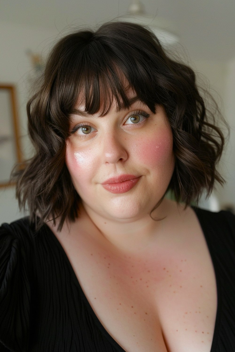 Long french bob for plus size women