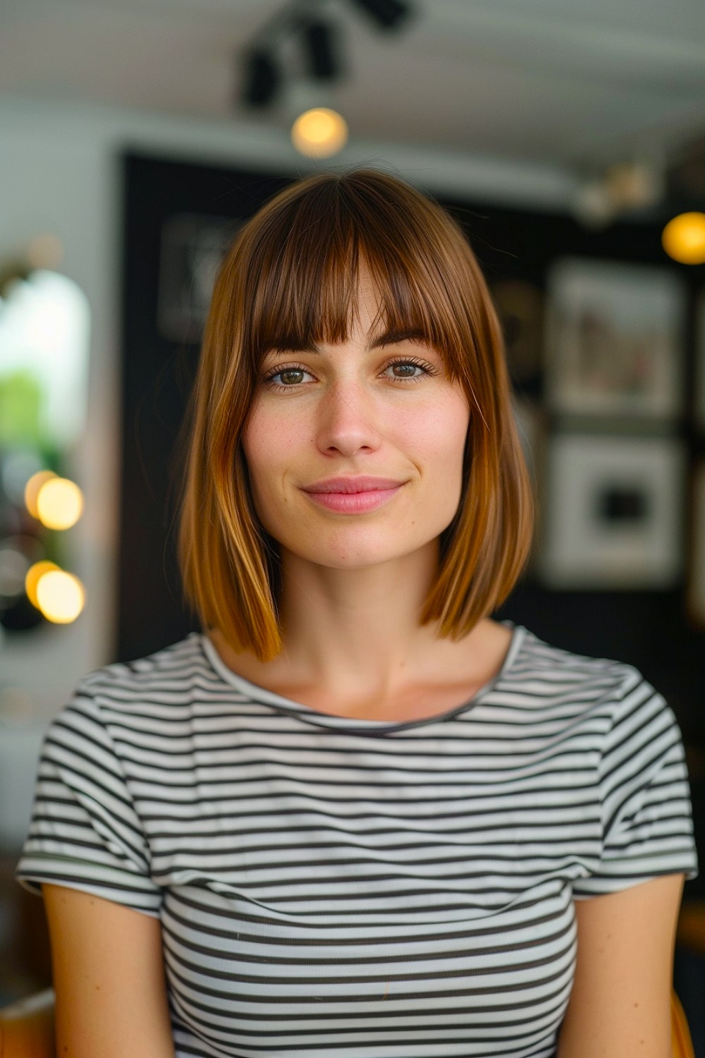 Straight long french bob