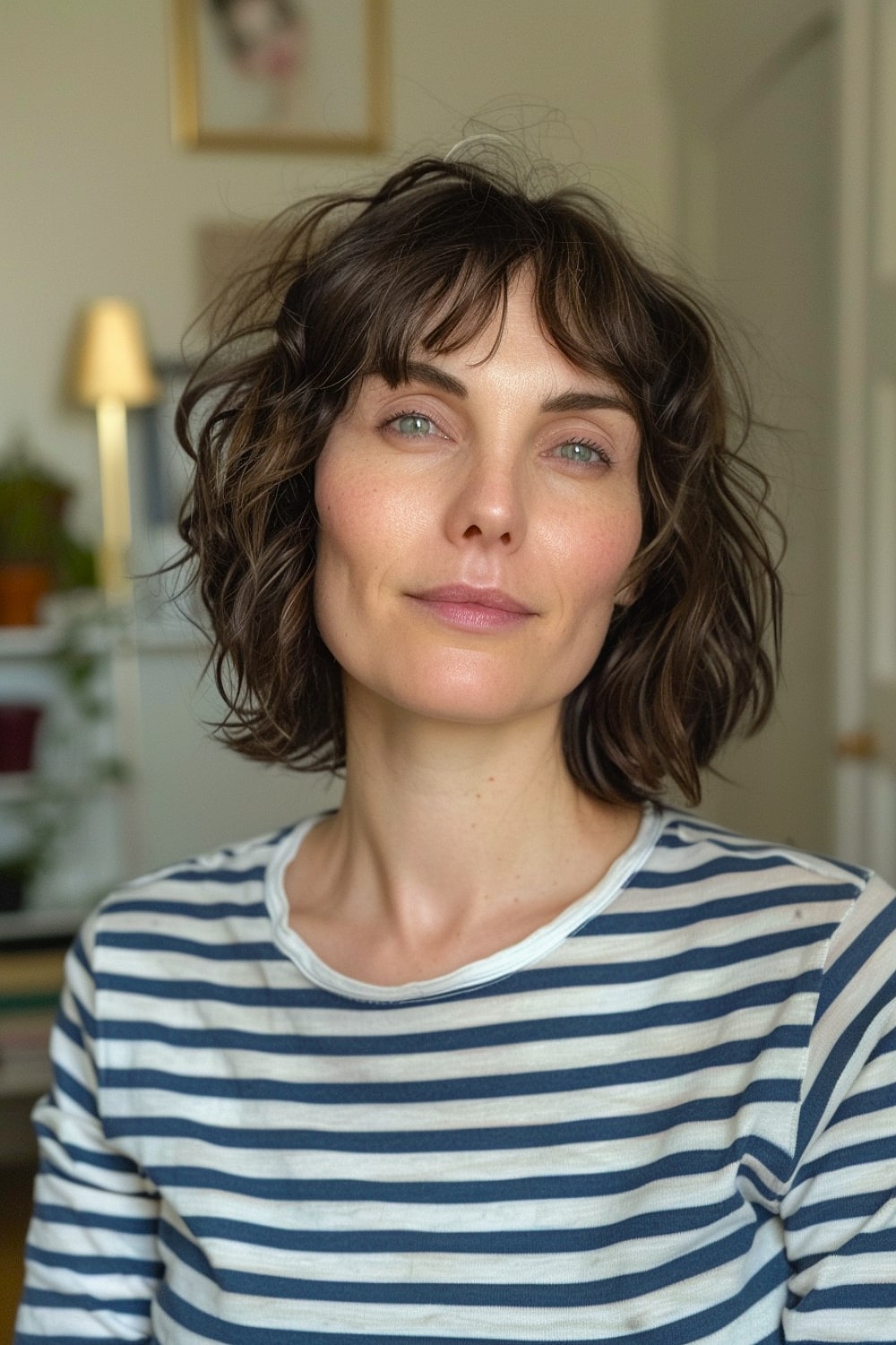 Messy long french bob