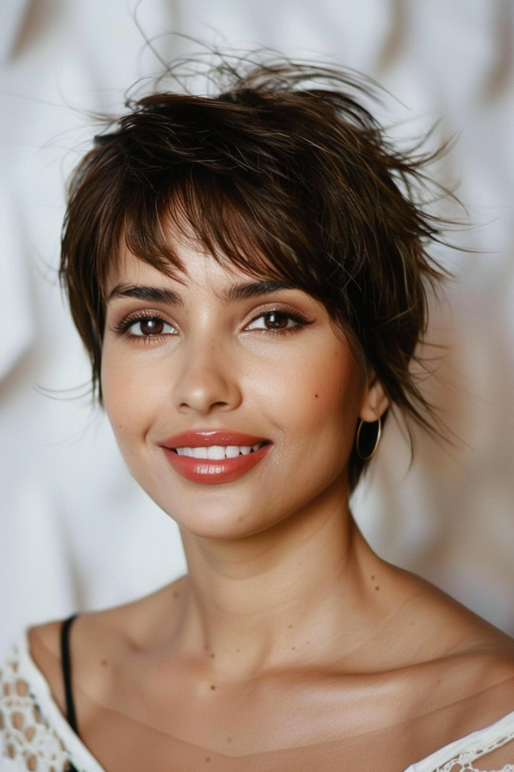 Messy pixie with feathered layers