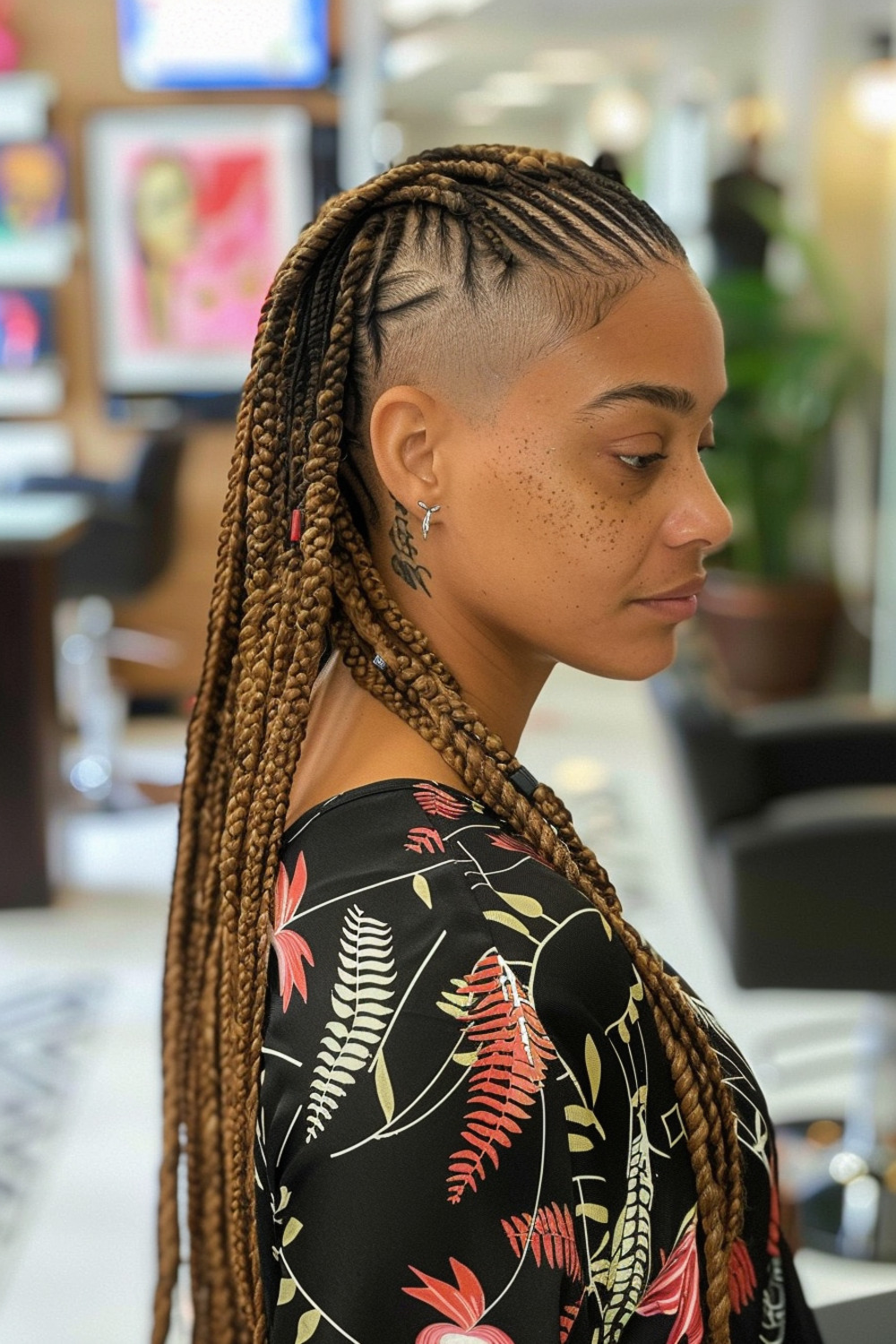 Mohawk braid with undercut