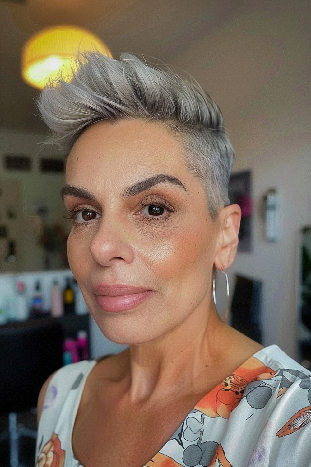 Pixie with long top and short sides
