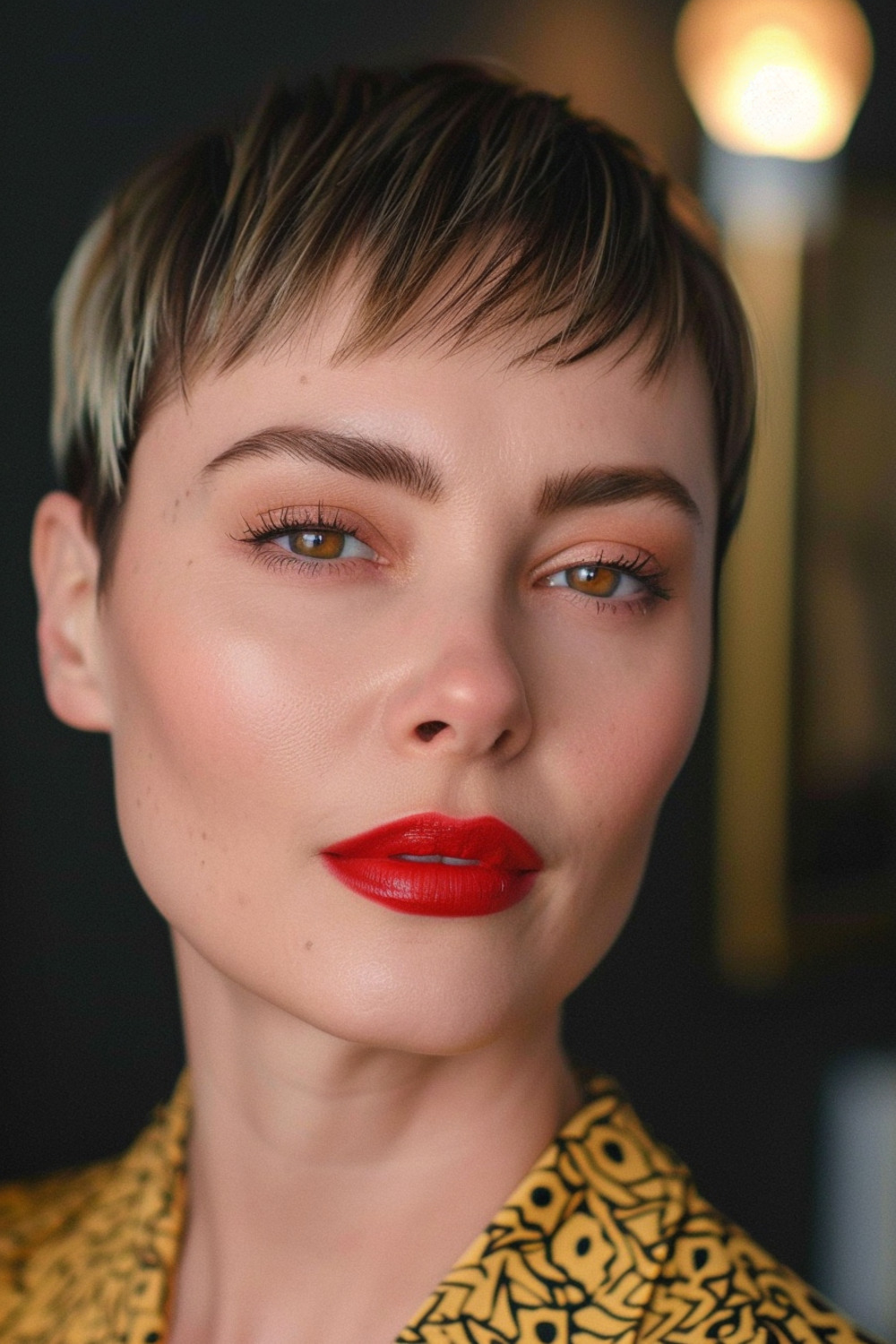 Pixie with micro bangs