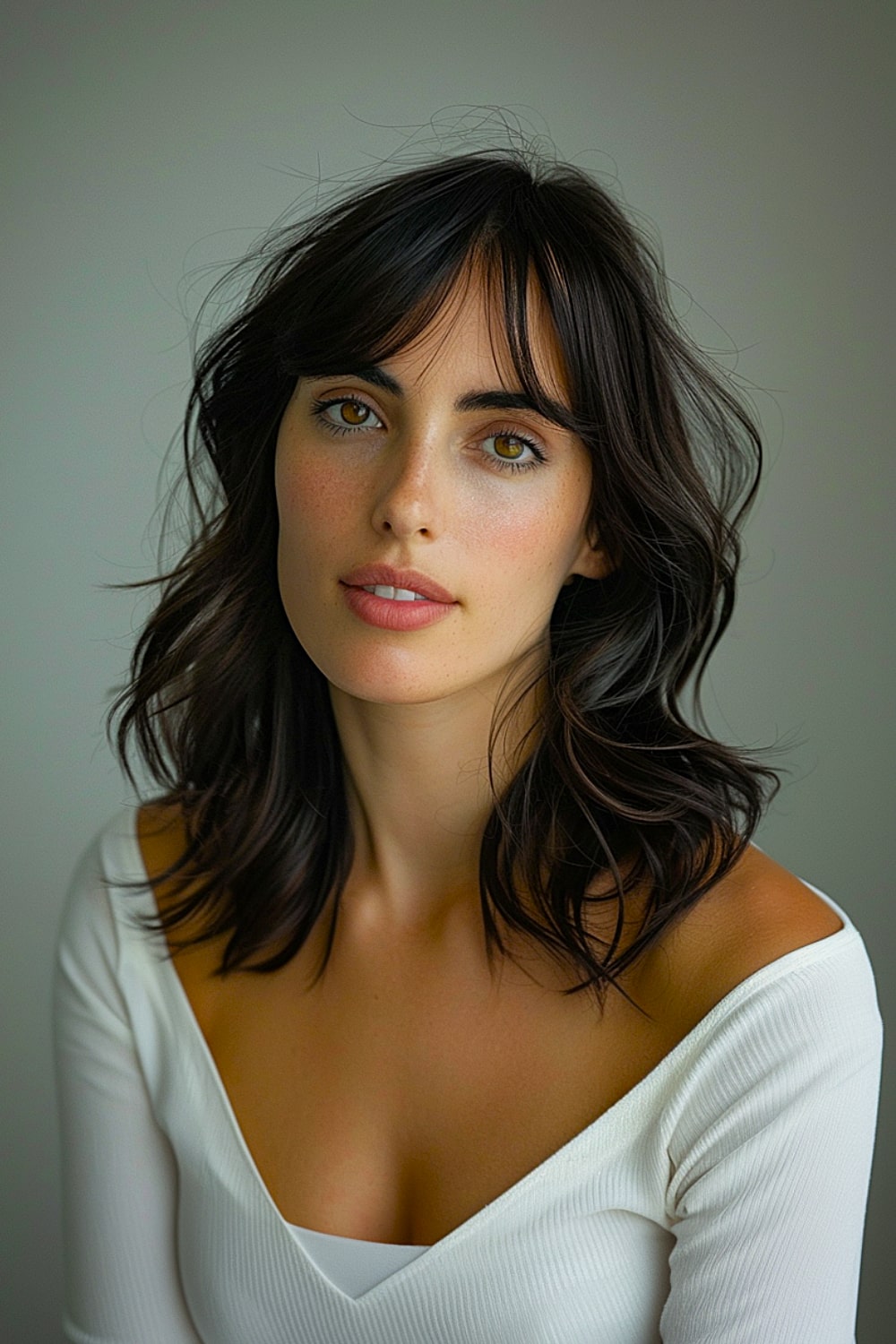 Medium haircut for thin dark hair