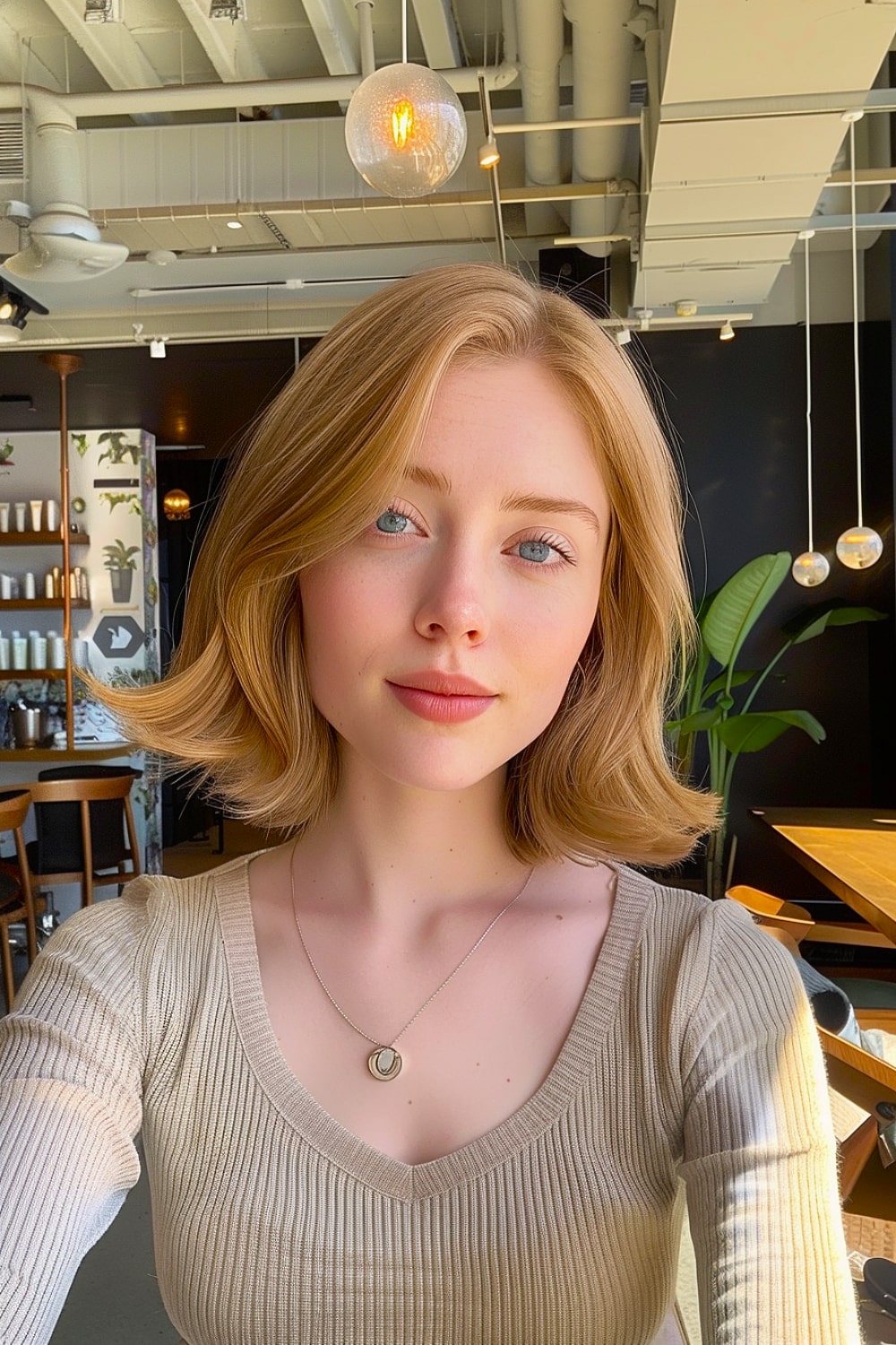 Sassy hairstyle with flipped ends