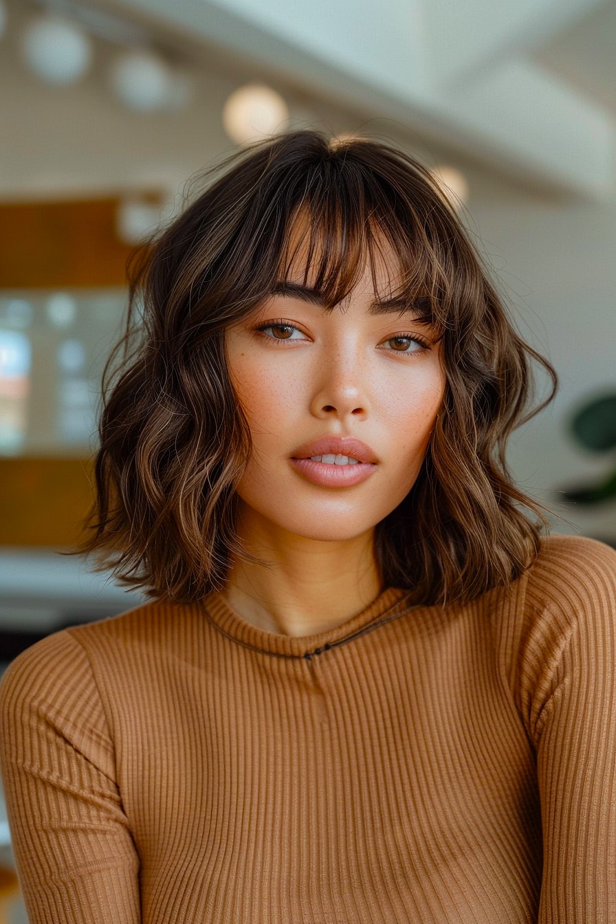 Sassy hair with fringe bangs