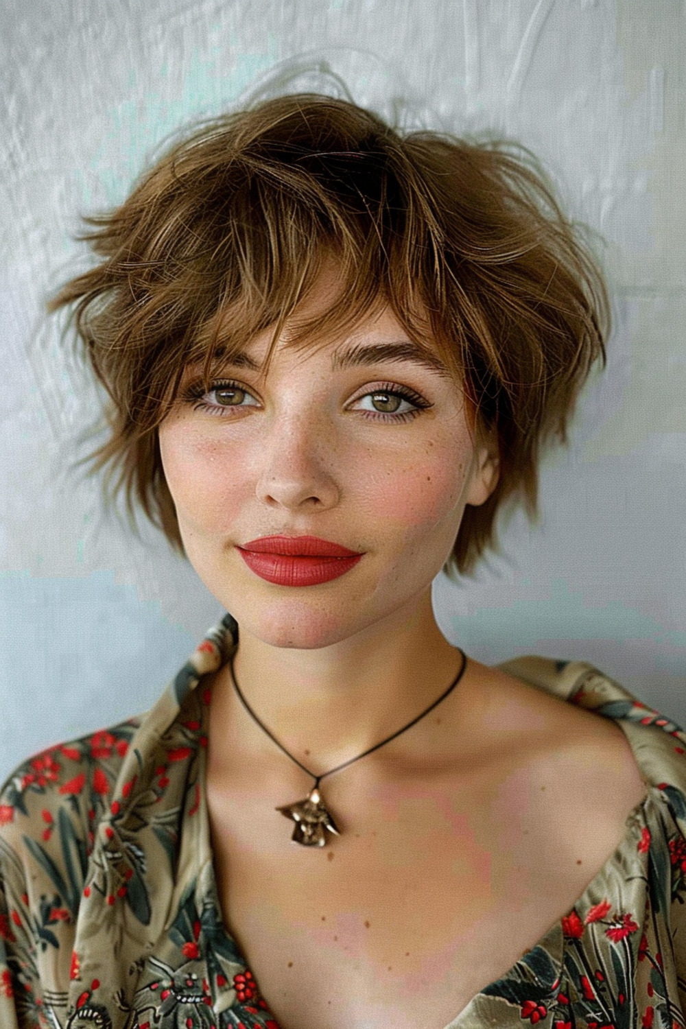Shaggy pixie with subtle waves