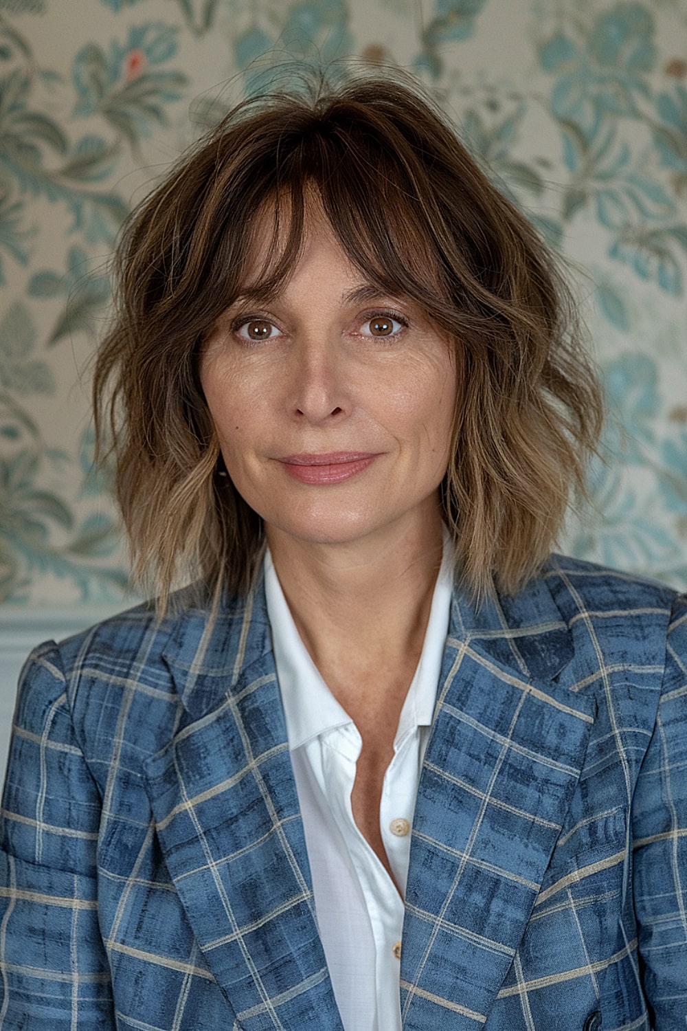 Short bob with tapered bangs