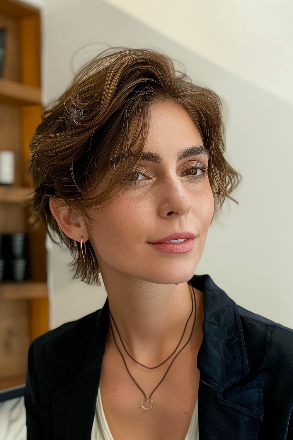Short butterfly cut with tapered ends