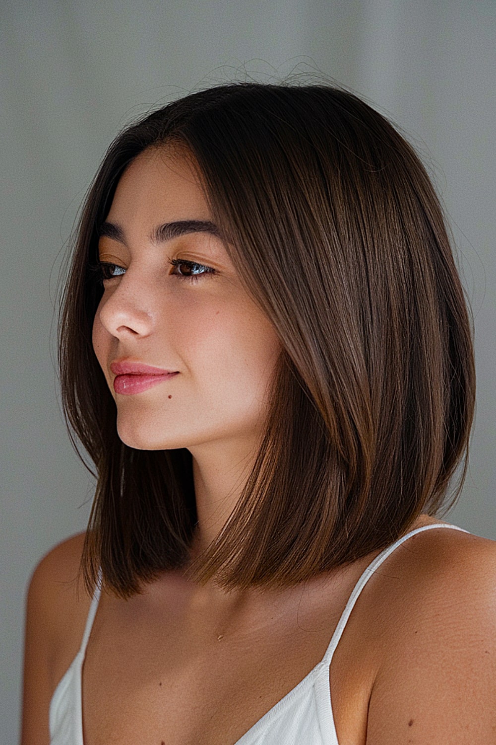 Shoulder-length bob haircut