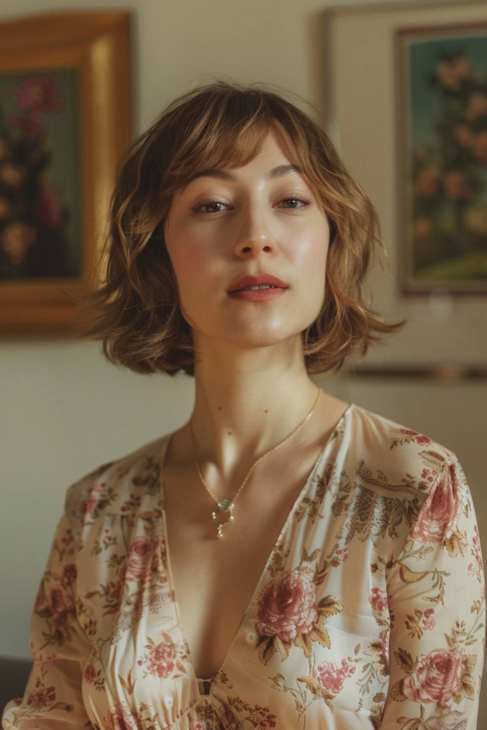 Side part with short shag for a retro vibe