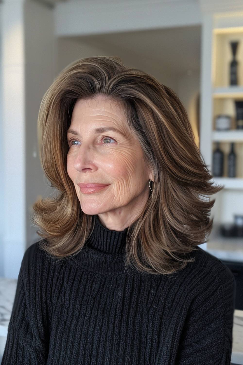 Side part with smooth blowout for a sleek finish