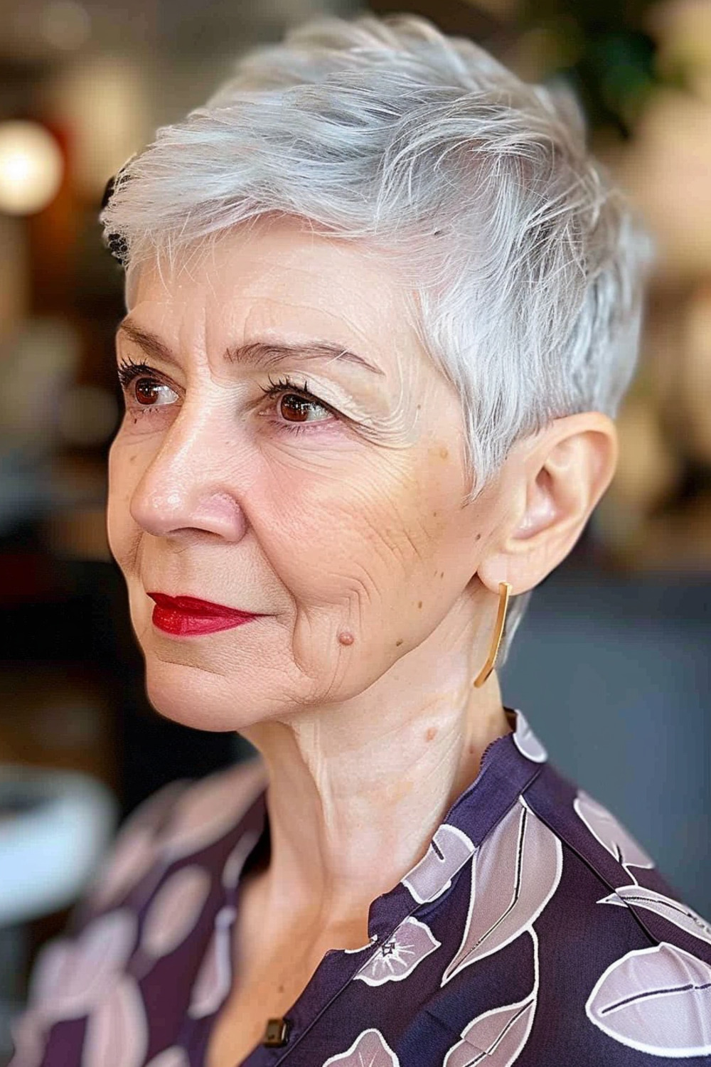 Silver pixie for women over 70