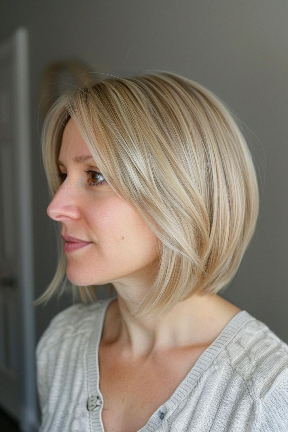 Short straight layered hair