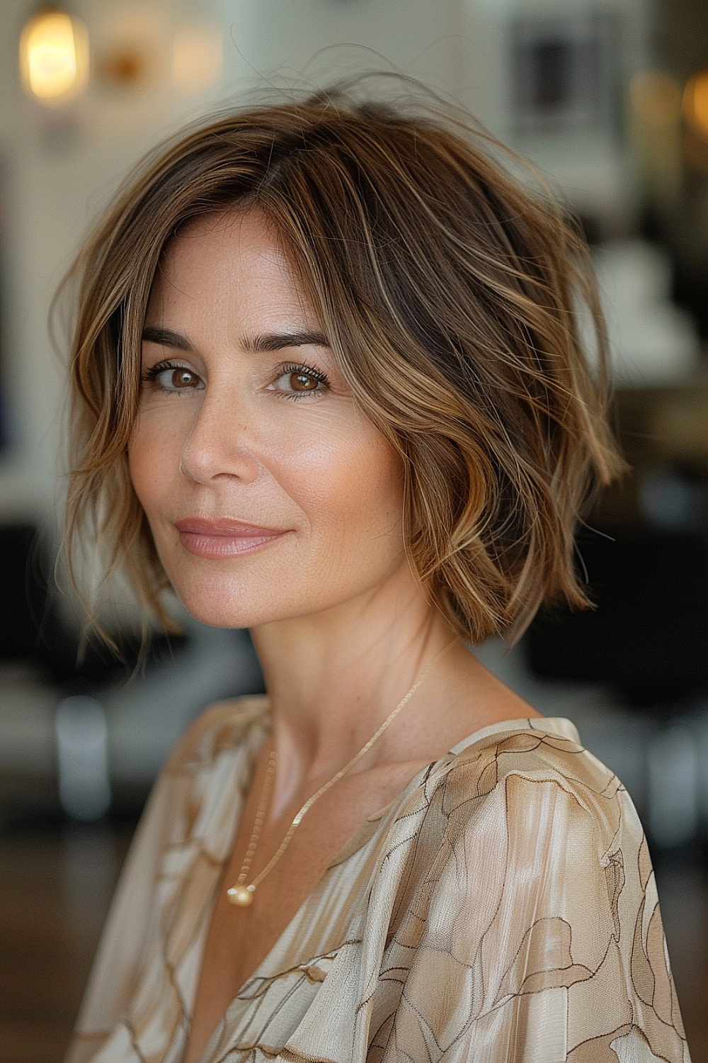 Soft layered bob for a feminine touch