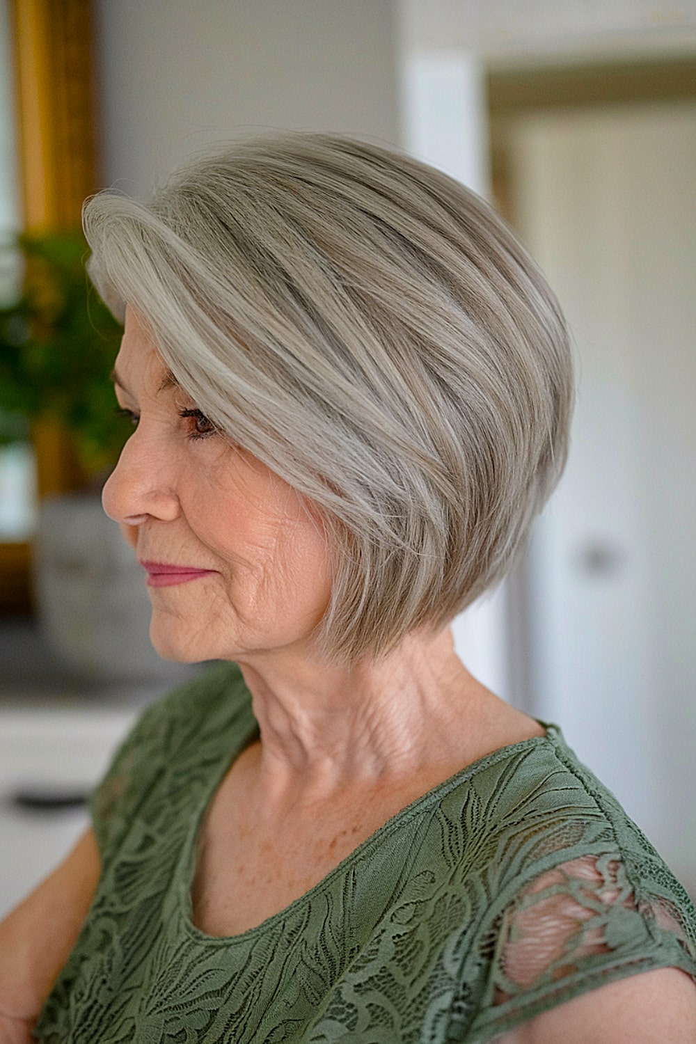 Stacked Bob for Women Over 70
