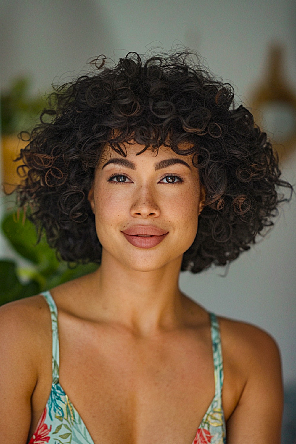 Shaggy haircut for 3C curls