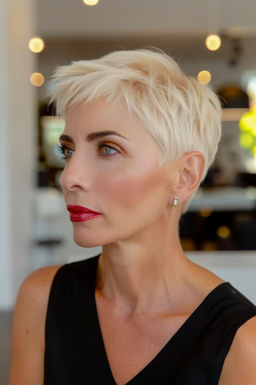 Short pixie cut
