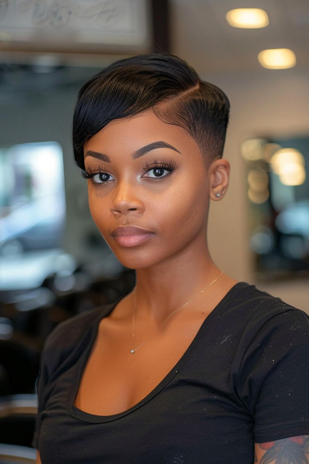 Short pixie cut for black women