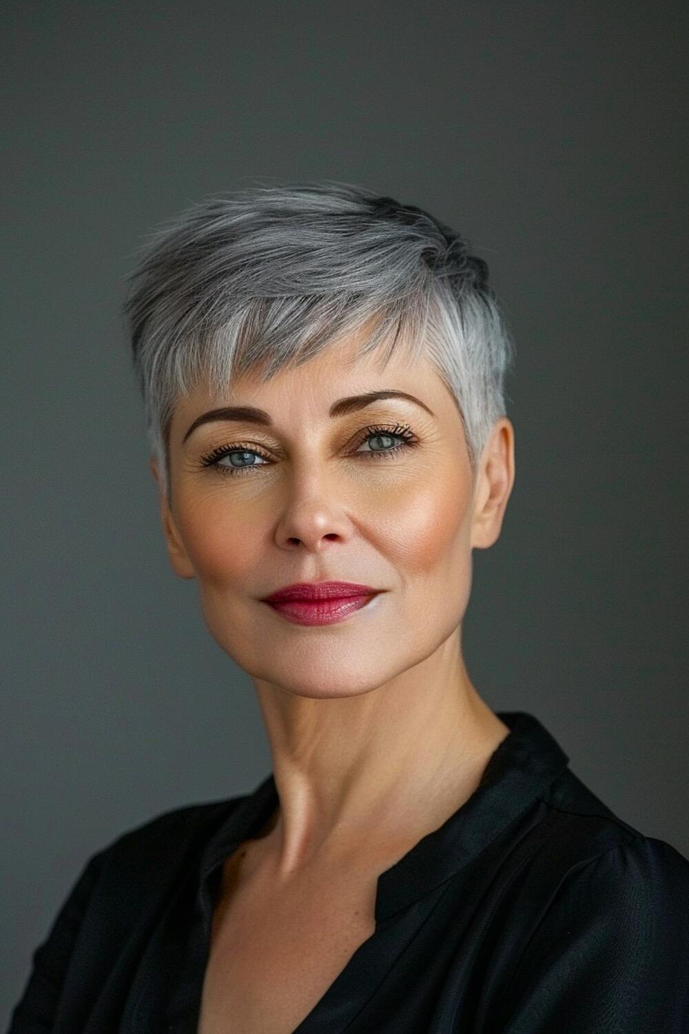 Short pixie cut for older women