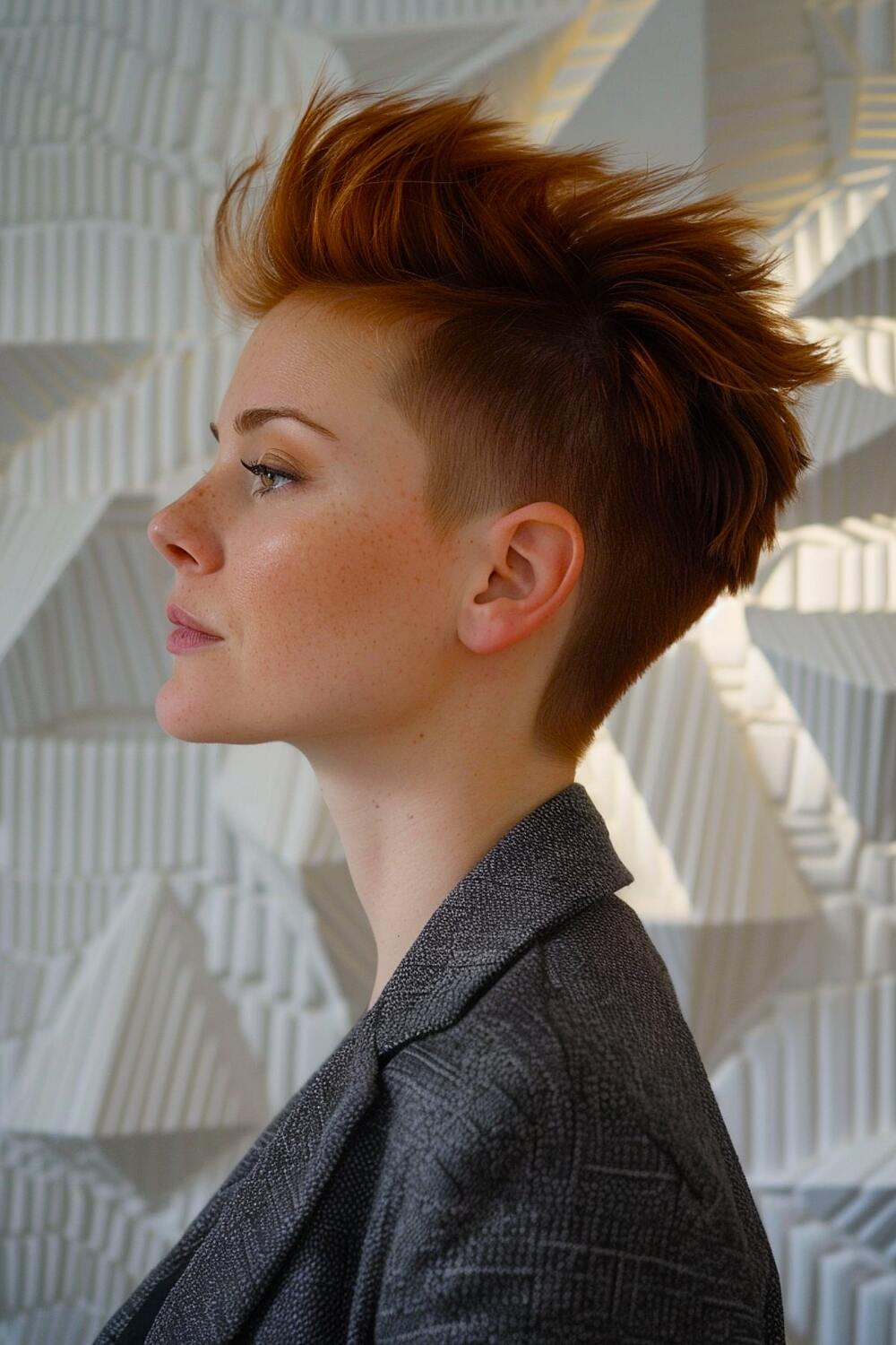 Taperedge spiky pixie haircut