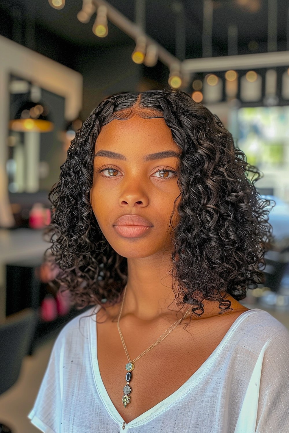 Curly crochet hairstyle